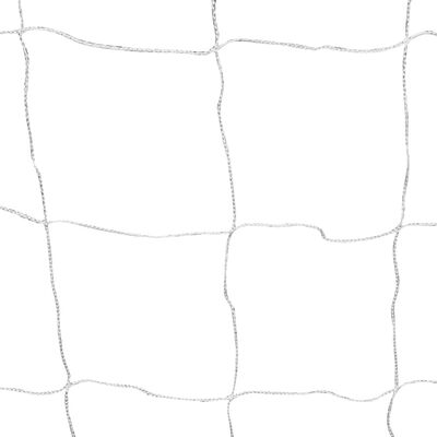 vidaXL Jalkapallomaali verkolla teräs 182x61x122 cm valkoinen