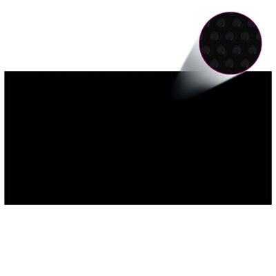 vidaXL Uima-altaan suoja musta 488x244 cm PE