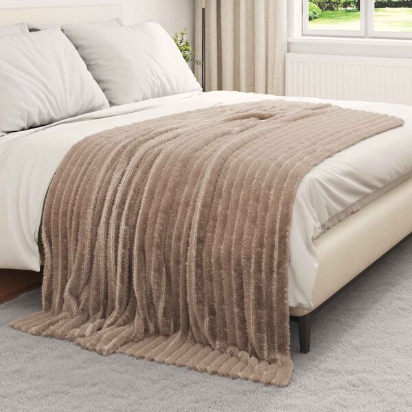 vidaXL Heittop&auml;&auml;llys 6 pcs Camel 200 x 150 cm Fleese