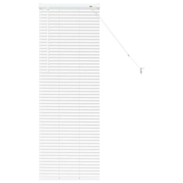 vidaXL Ikkunakaihdin verhoilla Valkoinen Alumiini