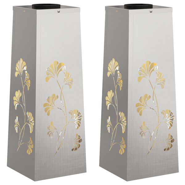 vidaXL Aurinko LED-polkuvalo 2 pcs Ruostumaton ter&auml;s Ruostumaton ter&auml;s