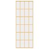 vidaXL Liukuovi kulta 76x205 cm kirkas ESG-lasi ja alumiini