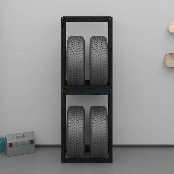 vidaXL Rengasteline musta 63x40x180 cm t&auml;ysi m&auml;nty