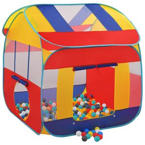 vidaXL Leikkiteltta 550 pallolla 123x120x126 cm