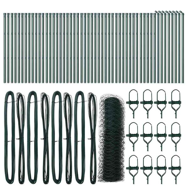 vidaXL Aitalatu Vihre&auml; 100 x 0,8 m (50 mm verkko) Ter&auml;st&auml; ja PVC:t&auml;