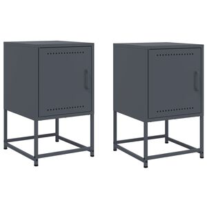 vidaXL Y&ouml;p&ouml;yd&auml;t 2 kpl antrasiitti 36x39x60,5 cm ter&auml;s