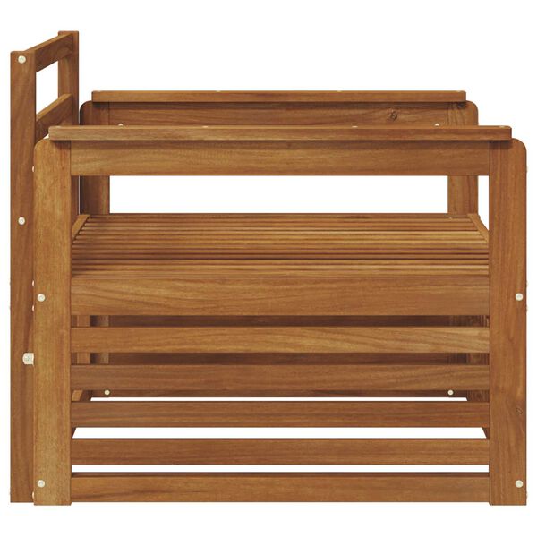 vidaXL 2 Kappale Sohva k&auml;sinojilla Tihe&auml; akasiapuu Luonnollinen