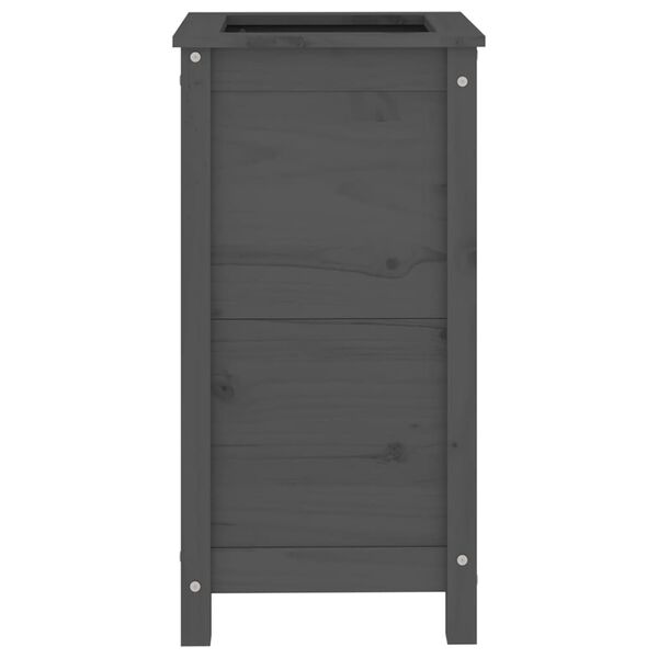 vidaXL Kukkalaatikko harmaa 40x40x78 cm täysi mänty