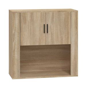 vidaXL Sein&auml;kaappi Sonoma-tammi 80x33x80 cm tekninen puu