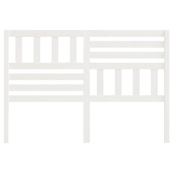 vidaXL Sängynpääty valkoinen 156x4x100 cm täysi mänty