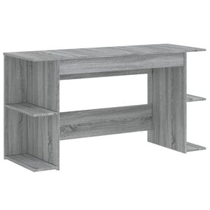 vidaXL Ty&ouml;p&ouml;yt&auml; harmaa Sonoma 140x50x75 cm tekninen puu