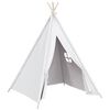 vidaXL Lasten tiipiiteltta + laukku peachskin valkoinen 120x120x150cm