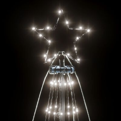 vidaXL Joulukuusi piikillä 1134 kylmän valkoista LED-valoa 800 cm