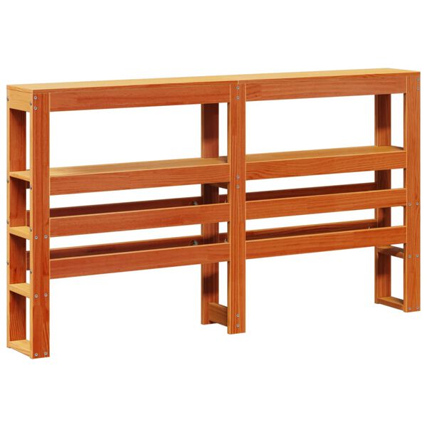 vidaXL S&auml;ngynp&auml;&auml;ty hyllyill&auml; vahanruskea 120 cm t&auml;ysi m&auml;nty