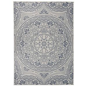 vidaXL Ulkomatto Flatweave 200x280 cm sininen kuvio