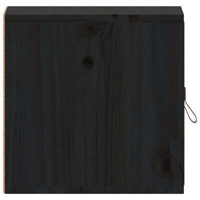 vidaXL Seinäkaappi musta 31,5x30x30 cm täysi mänty