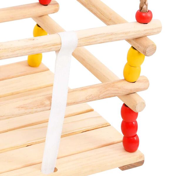 vidaXL Vauvakeinu turvavyöllä täysi mänty