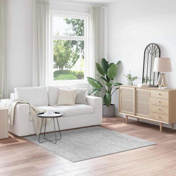 vidaXL Liukumaton Shaggy Matto Harmaa 160 x 160 cm PP