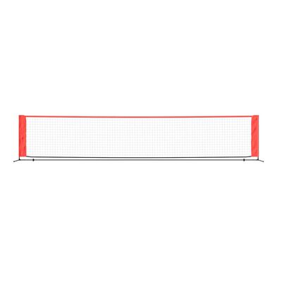 vidaXL Tennisverkko musta ja punainen 500x100x87 cm polyesteri