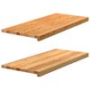 vidaXL ikkunalaudat 2 kpl vaaleanruskea 90x40x2 cm massiivipuutammea