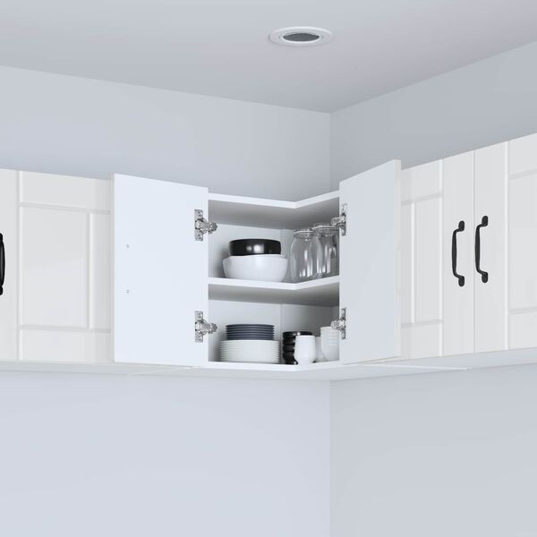 vidaXL Keitti&ouml;kaappi Korkean kiillon valkoinen 57 x 57 x 40 cm