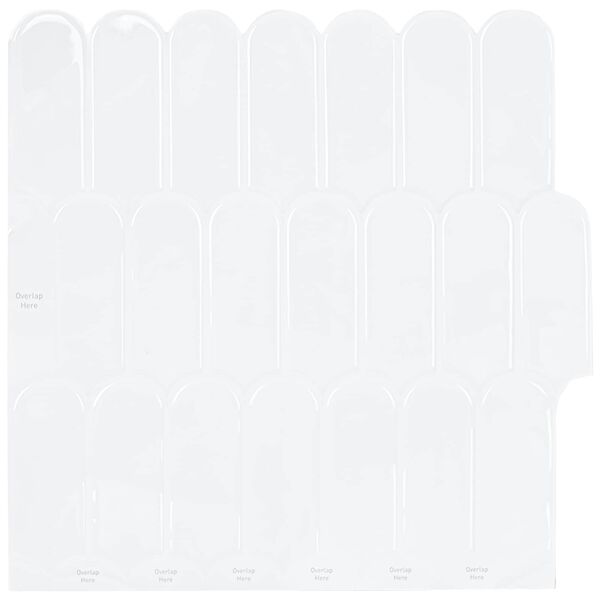vidaXL Koristeelliset tarrat 10 pcs Valkoinen 30 x 30 x 0,8 cm