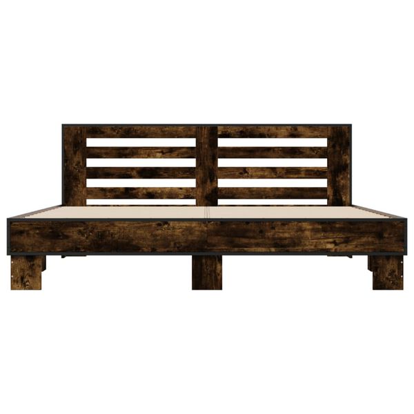 vidaXL S&auml;ngynrunko savutammi 180x200 cm tekninen puu ja metalli