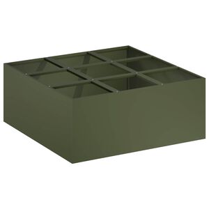 vidaXL Puutarha ruukku Oliivinvihre&auml; 100 x 100 x 20 cm