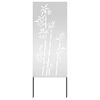 vidaXL Puutarhan yksityisyyden verho Kukallinen Hopea 50 x 140 cm