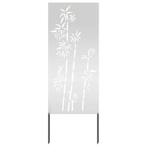 vidaXL Puutarhan yksityisyyden verho Kukallinen Hopea 50 x 140 cm