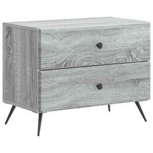 vidaXL Y&ouml;p&ouml;yt&auml;kaappi Harmaa sonoma 62 x 34,5 x 47,5 cm Tekninen puu
