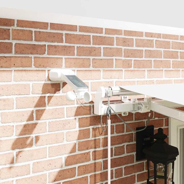 vidaXL Vetoutuva markiisi Valkoinen 400 &times; 300 cm Polyesteri ja metalli