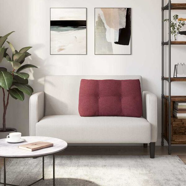 vidaXL Selk&auml;tyyny Viininpunainen 80 x 24 x 50 cm kangas