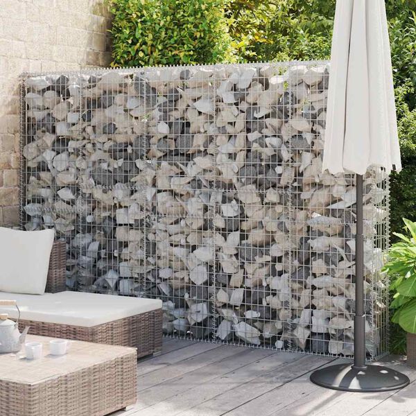 vidaXL Gabion-kivikori kansilla galvanoitu teräs 300x30x200 cm