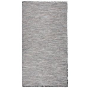 vidaXL Ulkomatto Flatweave 80x150 cm ruskea ja sininen
