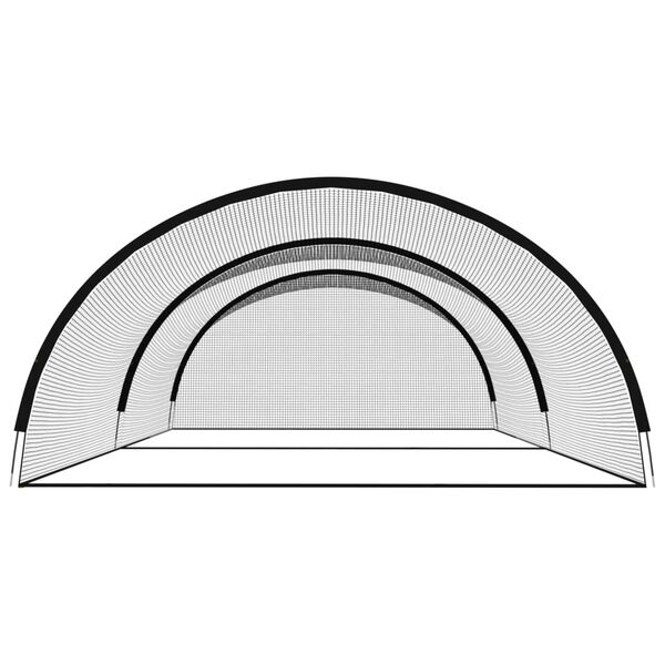 vidaXL Pes&auml;pallo ly&ouml;ntih&auml;kki musta verkko 500x400x250 cm polyesteri