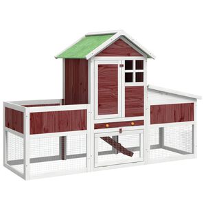 vidaXL Kaninkoppi mokka 170x63x113 cm t&auml;ysi m&auml;nty