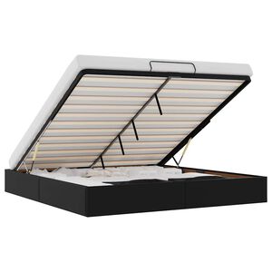 vidaXL Ottomaanien s&auml;ngyn runko ilman patjaa musta keinonahka