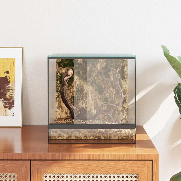 vidaXL Terrarium s&auml;ilytystilassa L&auml;pin&auml;kyv&auml; 30 x 30 x 30 cm Lasi