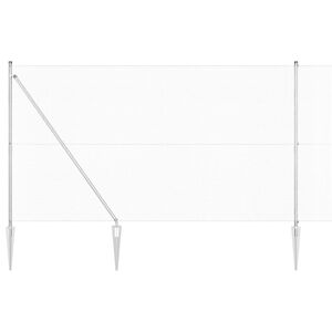 vidaXL Langoitettu este piikeill&auml; 25 x 1,5 m Galvanoitu ter&auml;s Hopea