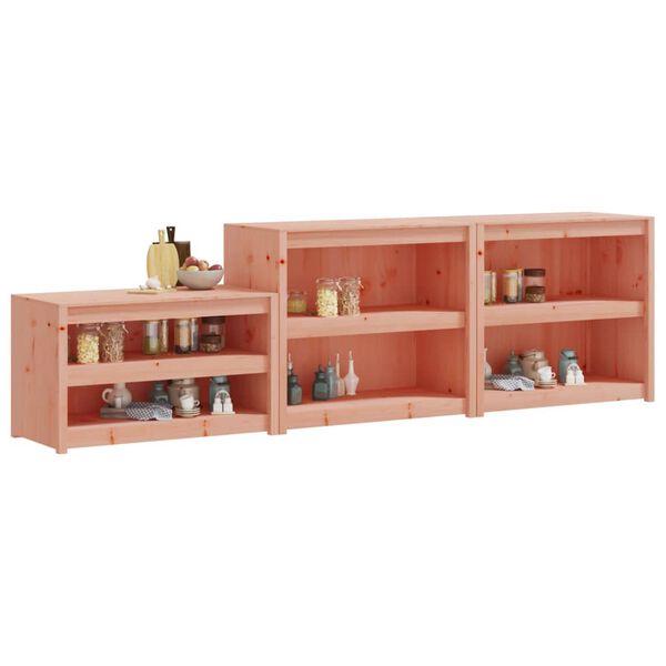 vidaXL Ulkokeitti&ouml;kaapit 3 kpl t&auml;ysi Douglas kuusi