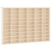 vidaXL Puinen ker&auml;ilyvitriini 60 lokerolla 60x4,5x40,5 cm