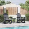 vidaXL Adirondack rocking-tuolit 2 pcs Vaaleanharmaa HDPE
