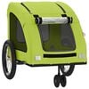 vidaXL Lemmikinkuljetuskärry pyörään vihreä kangas ja rauta