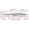 vidaXL Pihan oleskeluryhm&auml; 7 pcs Vahans&auml;vyinen Ruskea Massiivim&auml;nty