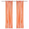 vidaXL Verhosetti 2 pcs Oranssi 140 x 225cm Polyesteri ja puuvilla