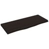 vidaXL Kylpyhuoneen ty&ouml;taso t.ruskea 100x40x(2-4)cm k&auml;sitelty t&auml;yspuu