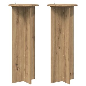 vidaXL Kasviteline 2 kpl Artisaanitammi &Oslash;40 x 100 cm Tekninen puu