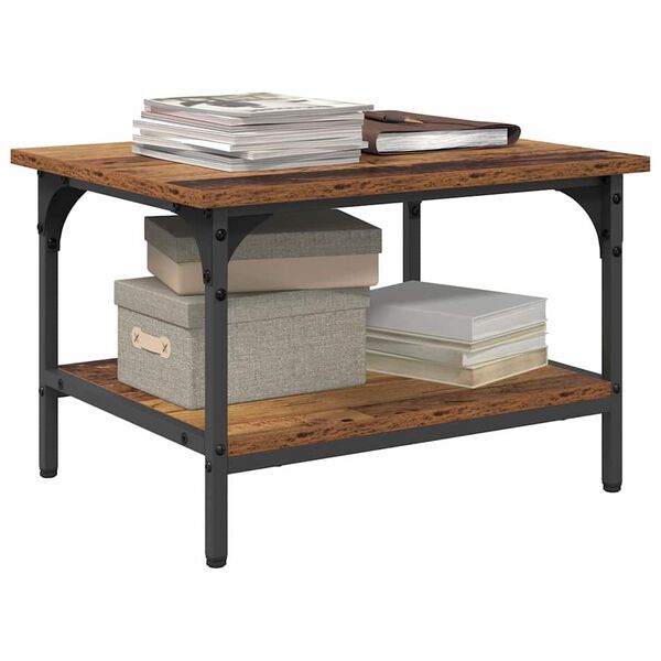 vidaXL Tulostinpidike Vanha Puu 50 x 40 x 38 cm Tekninen puu