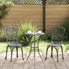 vidaXL Puutarhan Bistro Set 3 pcs Musta Alumiini